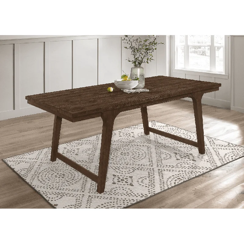 Reynolds Rectangular Dining Table Brown Oak