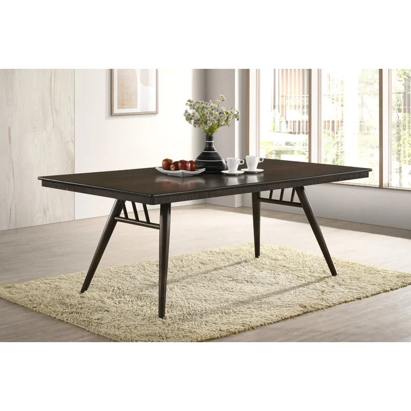 Wes Rectangular Dining Table Dark Walnut