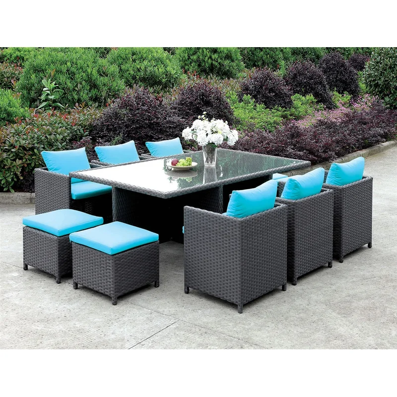 Ashanti 11 Piece Wicker Patio Dining Set