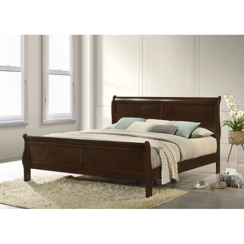 Louis Philippe 4-piece Eastern King Bedroom Set Cappuccino