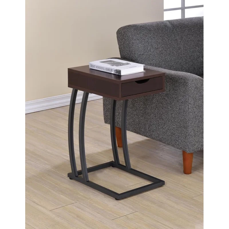 Accent Table With Power Outlet Cappuccino