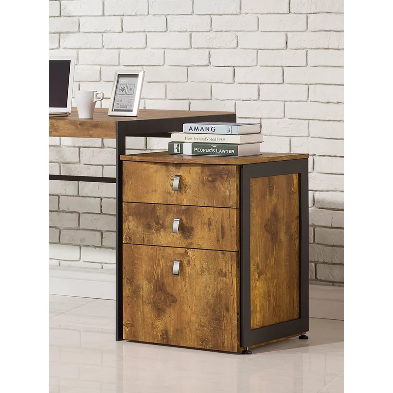 Estrella Antique Nutmeg 3-Drawer File Cabinet