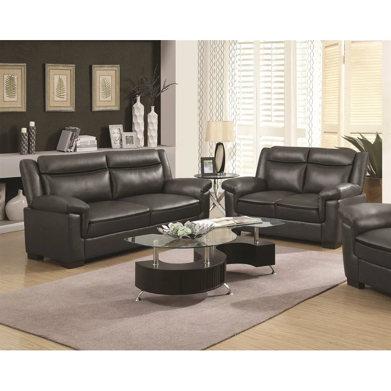 Arabella Upholstered Padded Arm Sofa Grey