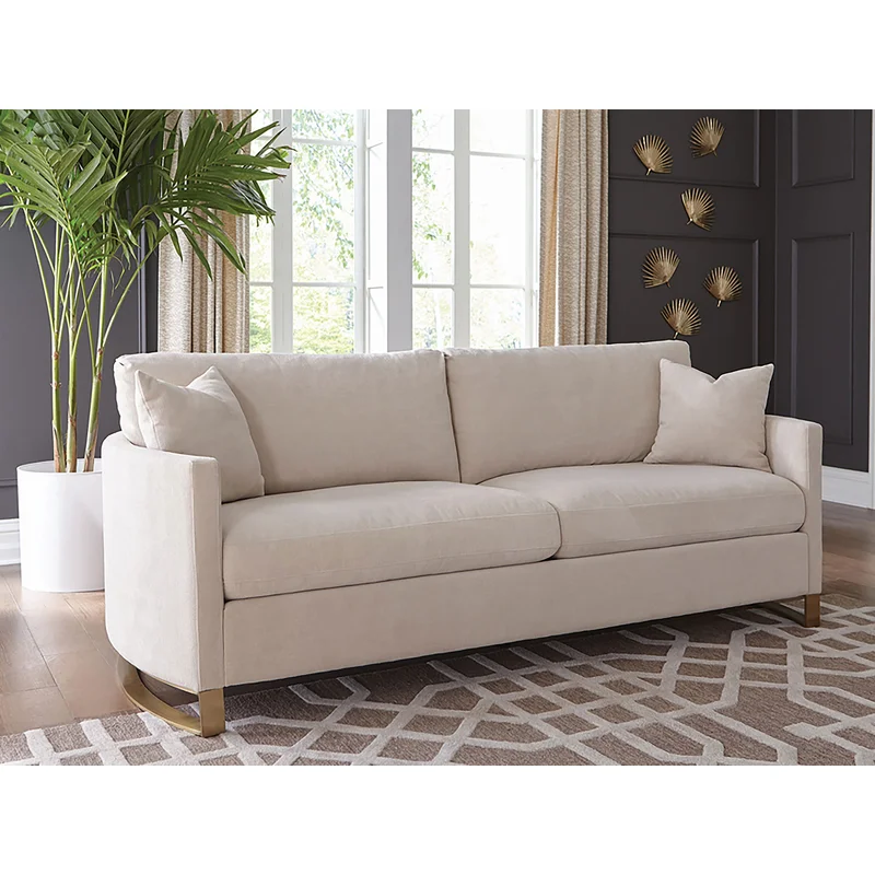 Corliss Upholstered Curved Track Arm Sofa Beige