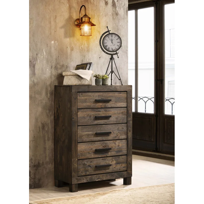 Woodmont Solid Wood 5-Drawer Chest
