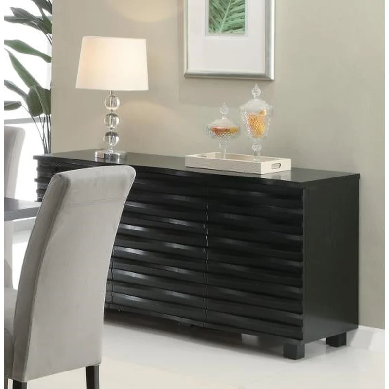 Stanton 3-drawer Sideboard Buffet Storage Cabinet Black