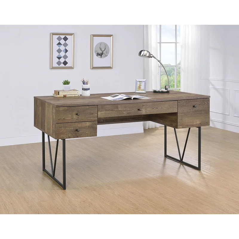 Weathered Worker III Rustic Industrial Writing Desk