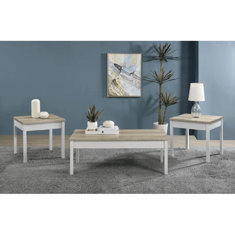 3-Piece Farmhouse Style Coffee Table Set