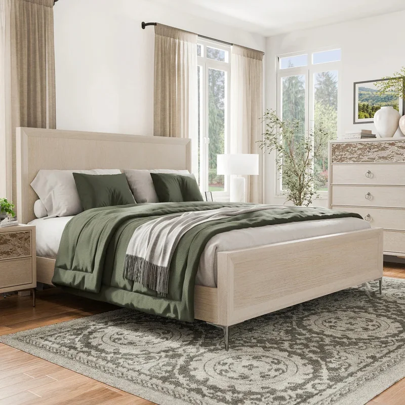 Bashford Modern Queen Bed - Natural