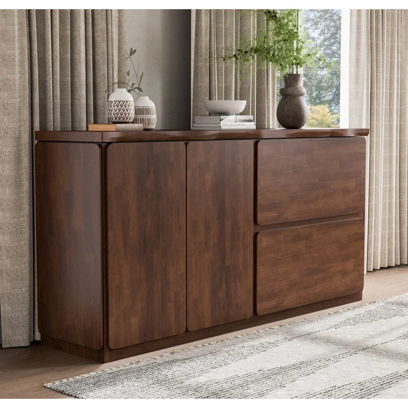 Madeira Collection Solid Wood Dining Sideboard Rich Walnut