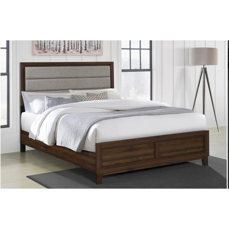 Welsley King Bed in Rich Walnut