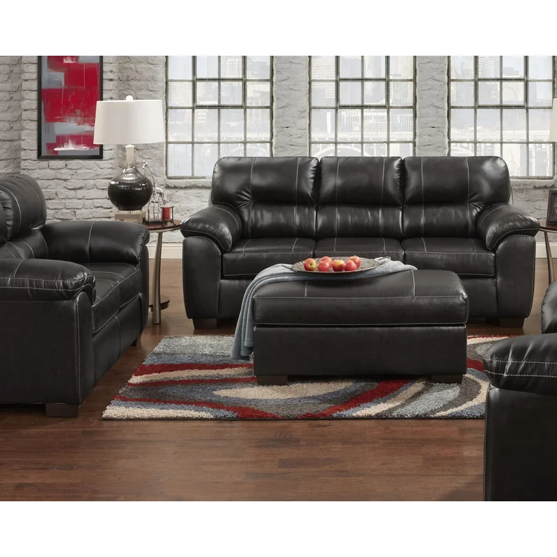 Austin Contemporary Upholstered Living Room Collection - Brown or Black