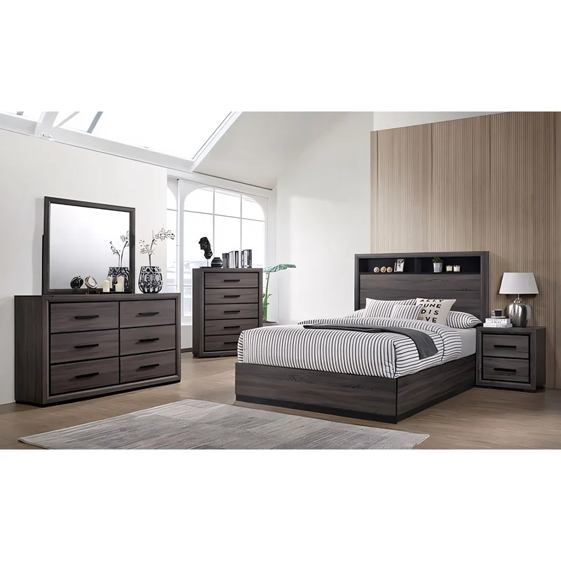 Conwy 4-Piece King Bedroom Set Gray