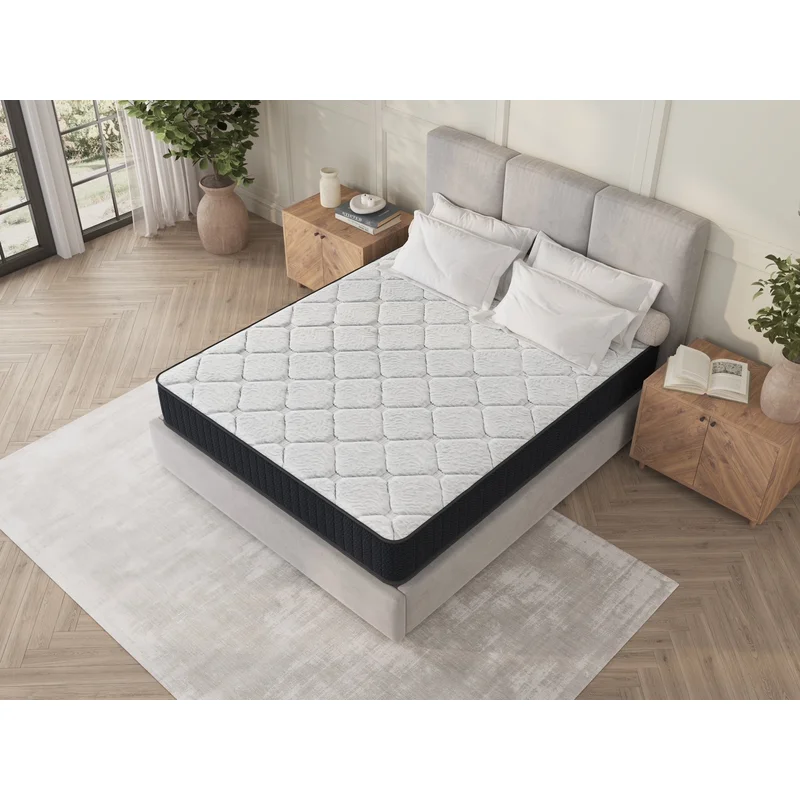 Assembled in USA - 10' Twin Nest Basic Innerspring Hybrid Mattress - Gray