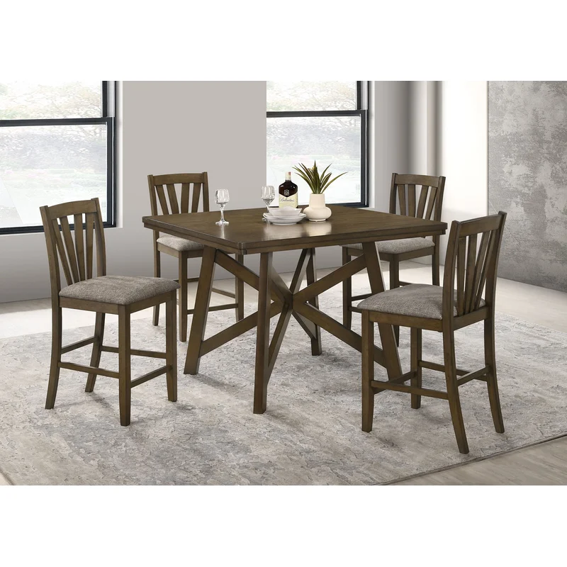 Canfield 5-piece 47-inch Counter Height Dining Set Brown GREY
