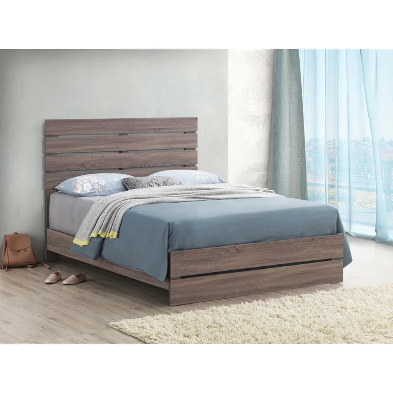 Brantford Wood Queen Panel Bed Barrel Oak