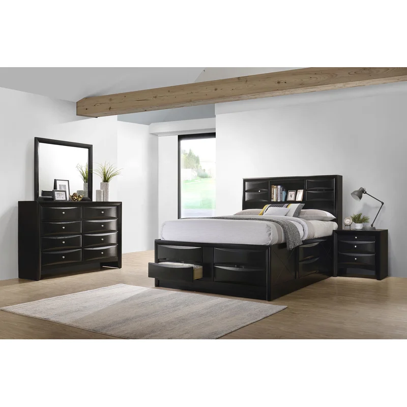 Briana 4-piece Eastern King Bedroom Set Black