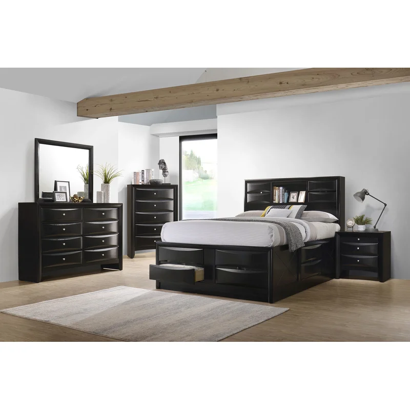 Briana 5-piece Eastern King Bedroom Set Black