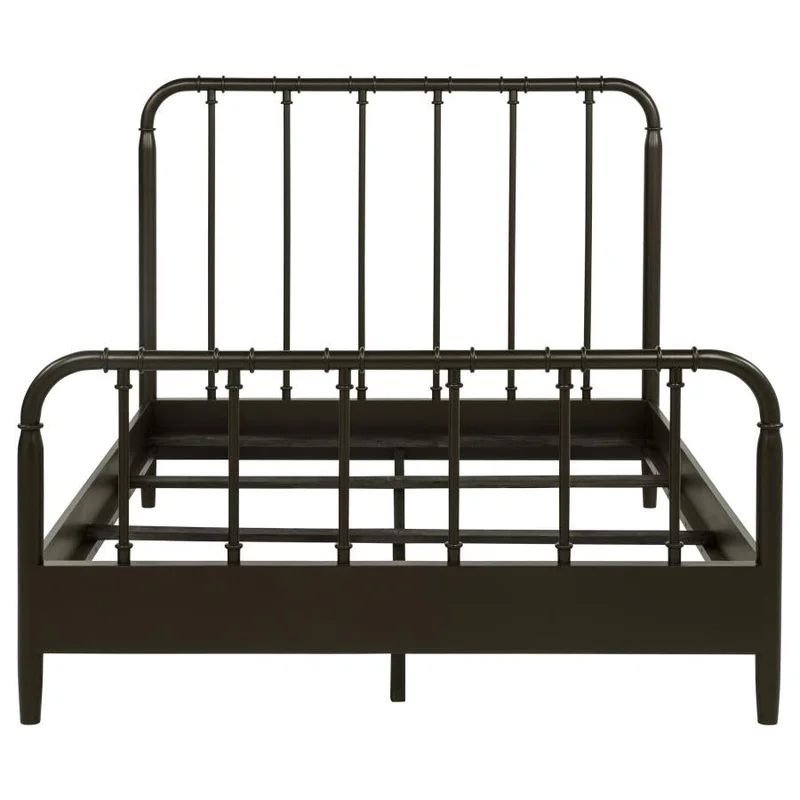 Rocco All Wood Water Pipe Open Frame Eastern King Bed Dark Bronze