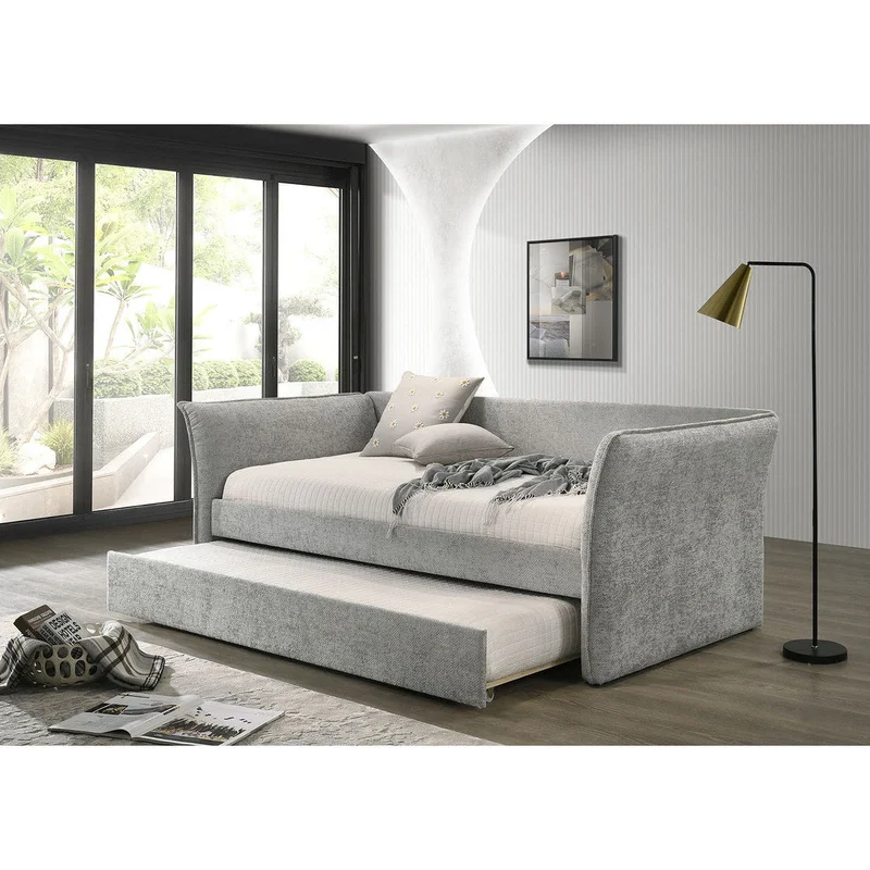 Yuri Gray Twin Daybed w/ Trundle