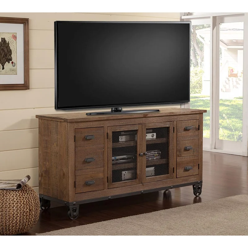 Parker House Lapaz TV Console in Rustic Worn Pine