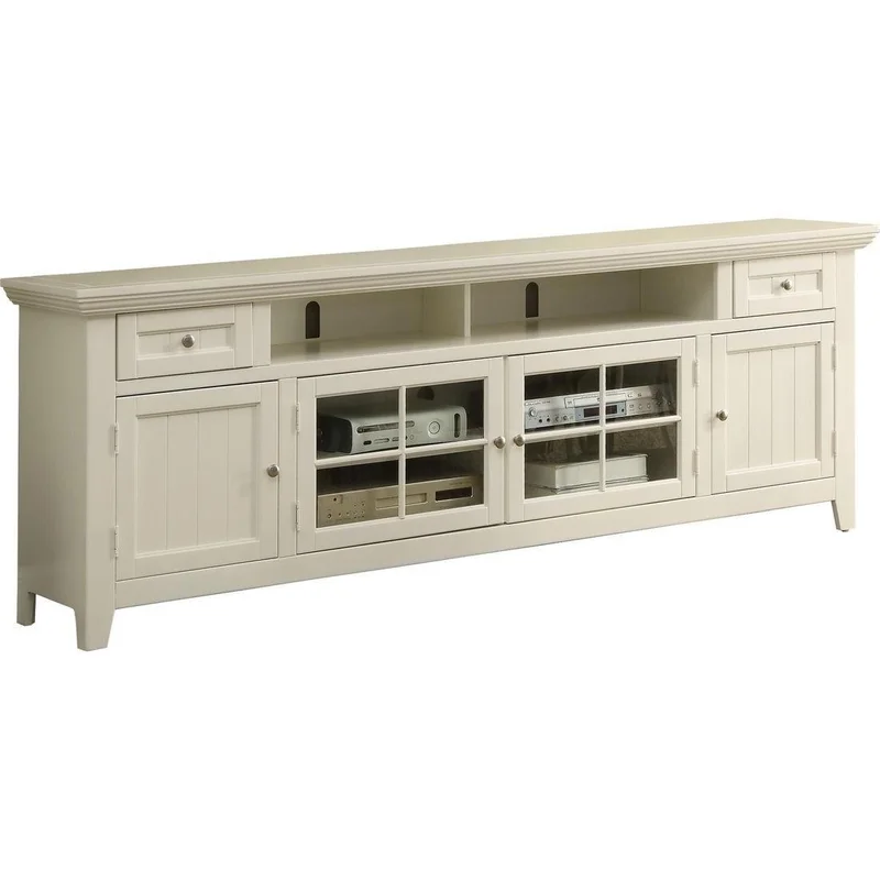 Parker House Tidewater 84" TV Console in Vintage White