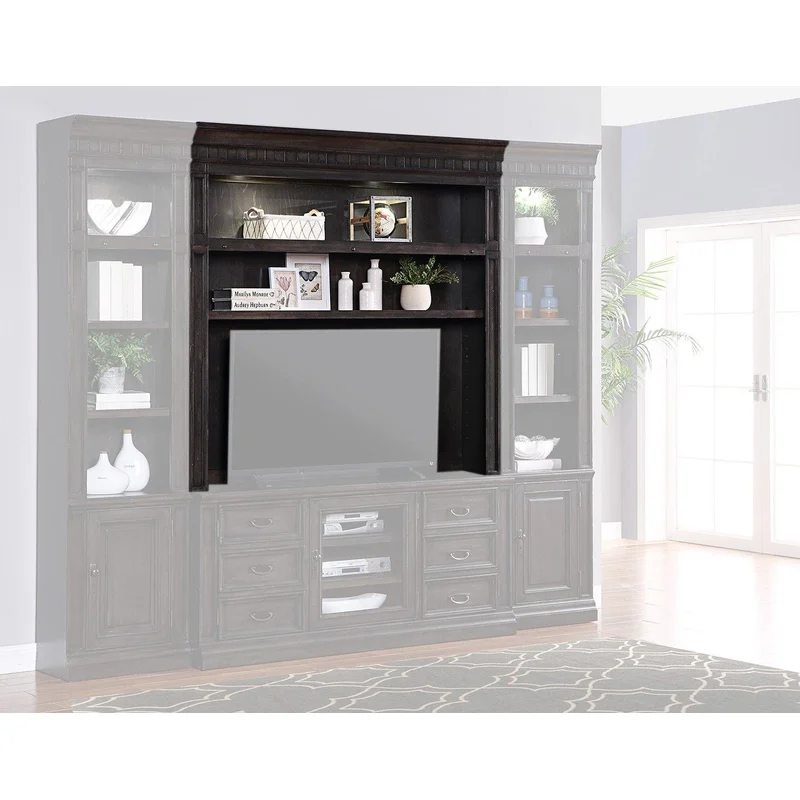 Parker House Washington Heights 66 in. TV Hutch in Washed Charcoal