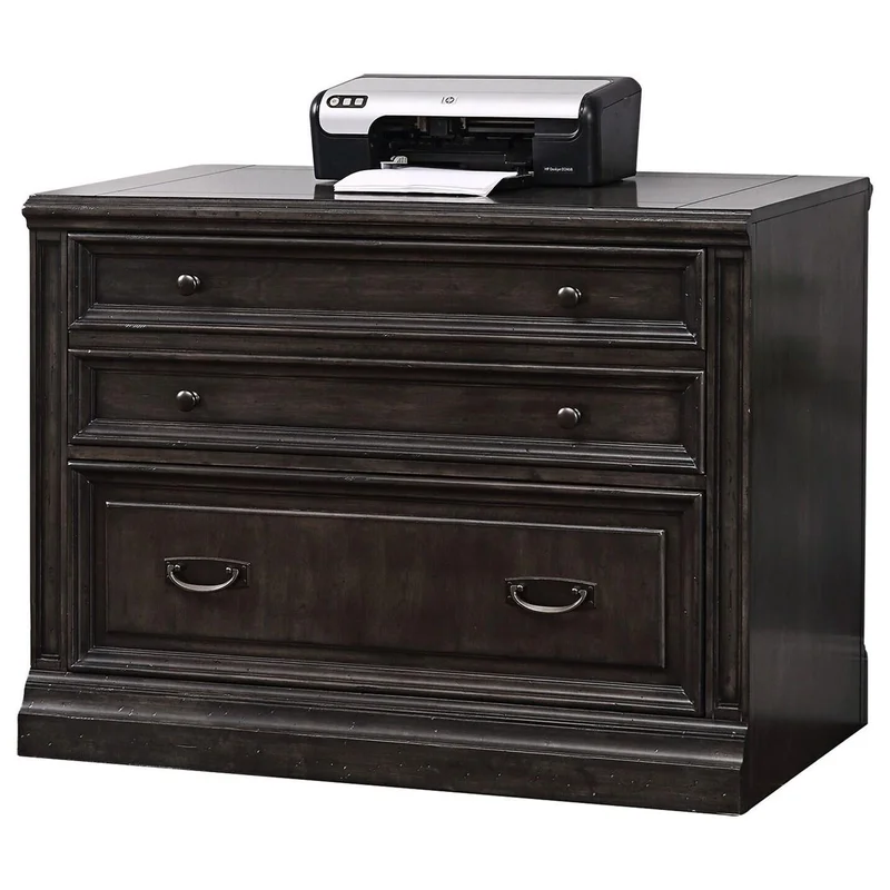 Parker House Washington Heights Lateral File in Washed Charcoal