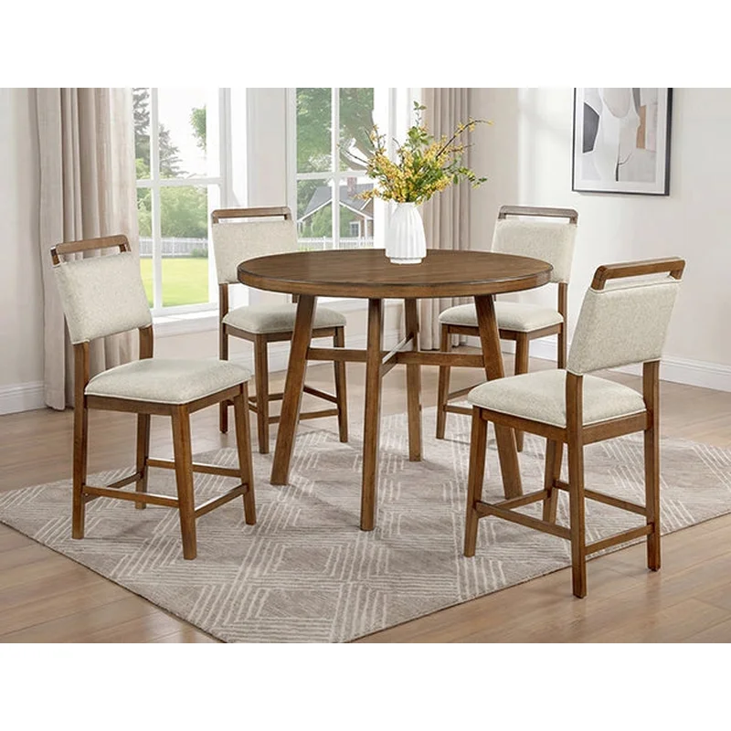Blanche Round Counter Ht Tbl Brown