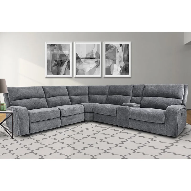 Parker Living Polaris 6 Piece Modular Power Reclining Sectional with Power Adjustable Headrests