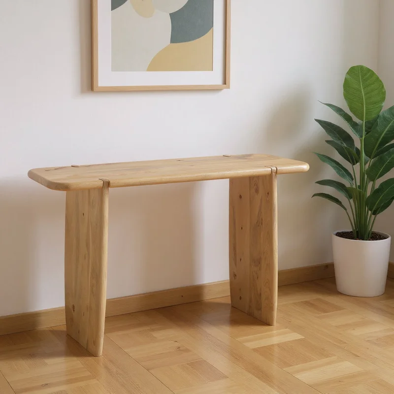 52 Natural Solid Wood Solid Console Table
