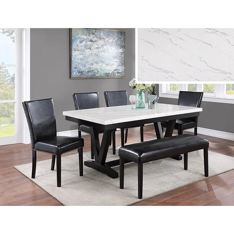 Tanner Dining Tbl Faux Carrara Mbl