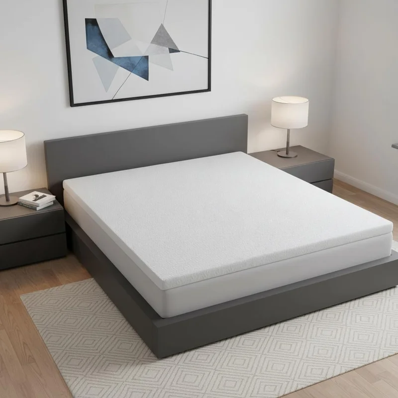 2 White Gel Memory Foam Queen Mattress Topper
