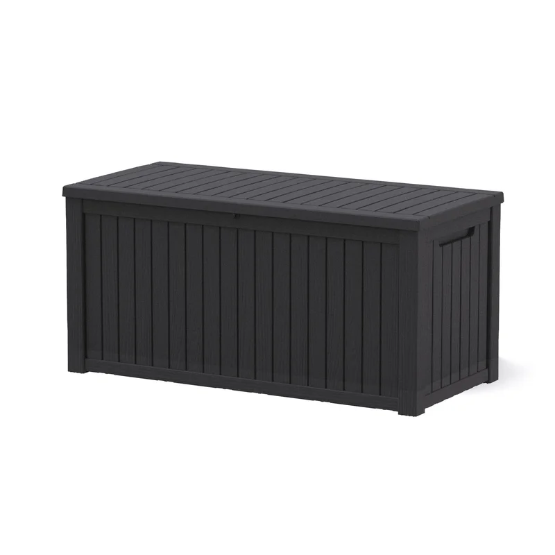 61 Black Polypropylene Water Resistant Deck Box