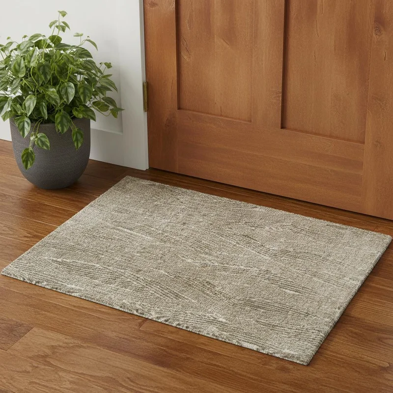 3 X 5 Green And Tan Abstract Area Rug