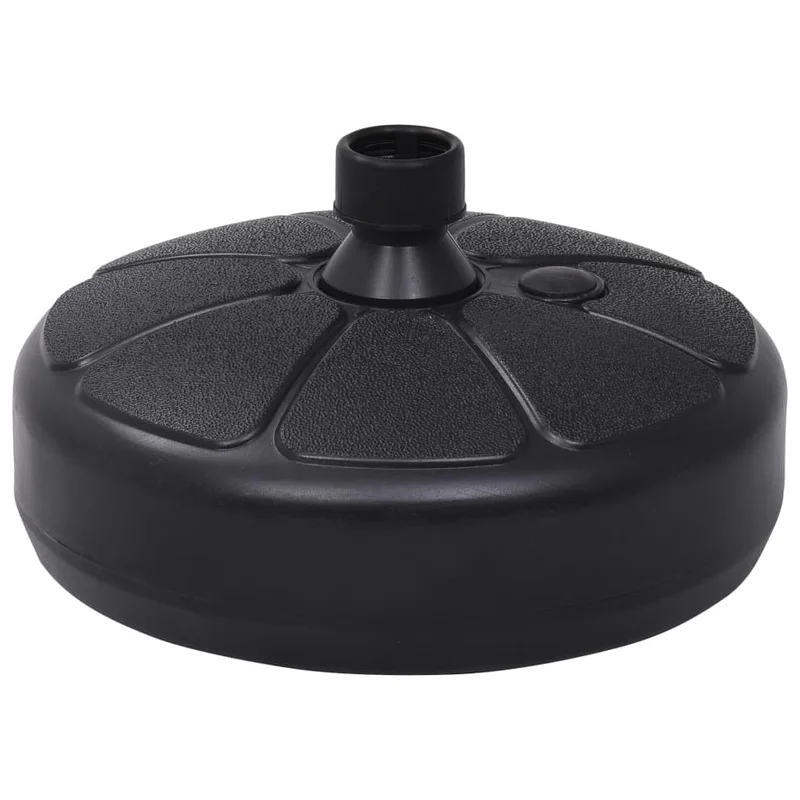 vidaXL Outdoor Umbrella Base Round Heavy-Duty Fillable with Water or Sand 4 Gallon Capacity Lightweight but Sturdy Portabl