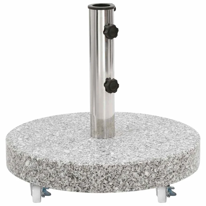 vidaXL Parasol Base Granite 66.1 lb Round Gray