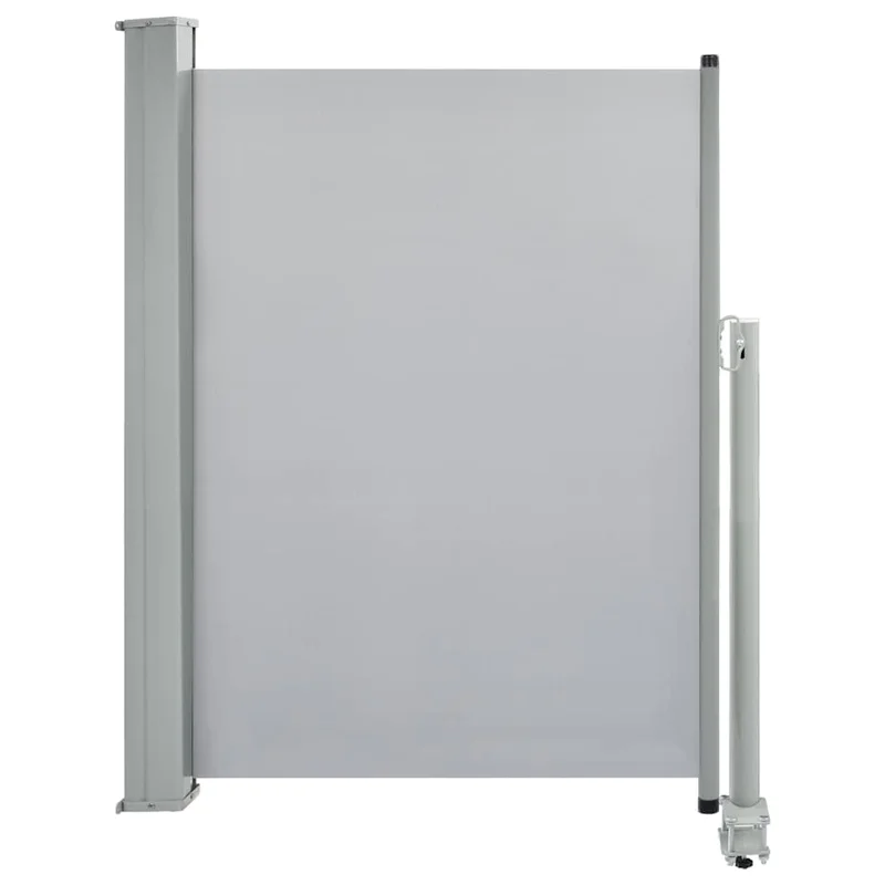 vidaXL Patio Retractable Side Awning 39.4x118.1 - UV and Tear-Resistant Polyester Fabric - Elegant Gray - Automatic Roll-Back Fu
