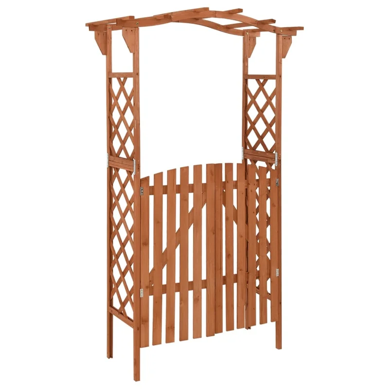 vidaXL Pergola with Gate 45.7x15.7x80.3 Solid Firwood