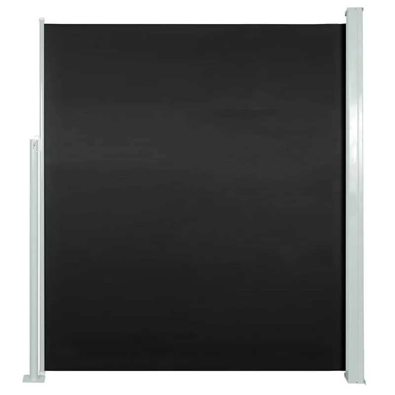 vidaXL Retractable Patio Side Awning - Black 39.4x196.9- Versatile Outdoor Sunshade Windshield and Privacy Screen - Durable Pow