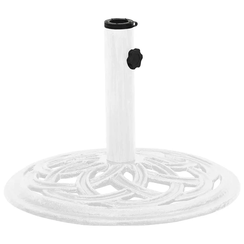 vidaXL Umbrella Base White 17.3x17.3x12.2 Cast Iron
