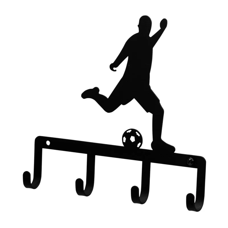 Village Wrought Iron Soccer Player Key Holder Key Hooks