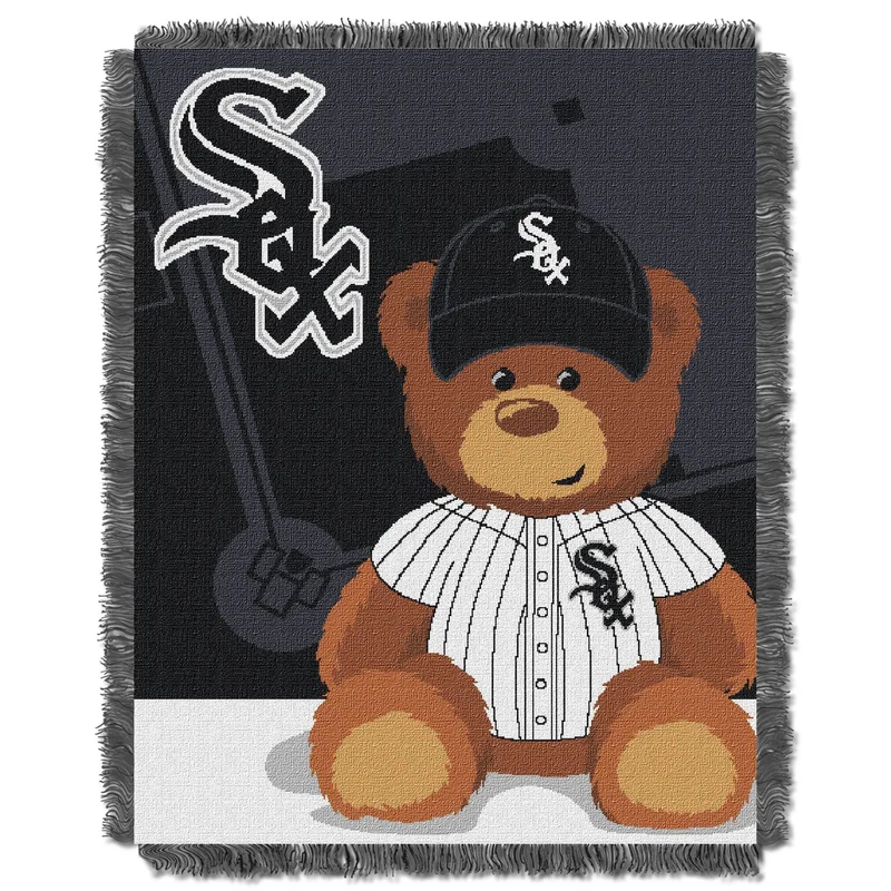 White Sox OFFIcIAL Major League Baseball Field Bear Baby 36x 46 Triple Woven Jacquard Throw by The Northwest company(D0102HXP01g