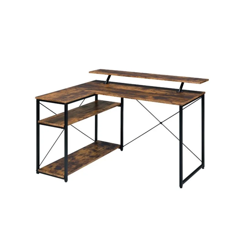 Writing Desk Weathered Oak & Black Finish