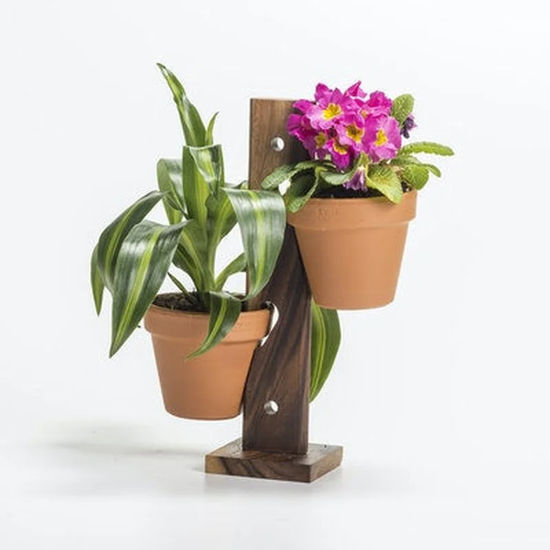 2 Pot Hanging/ Standing Plant Holder(D0102HPWUAG.)