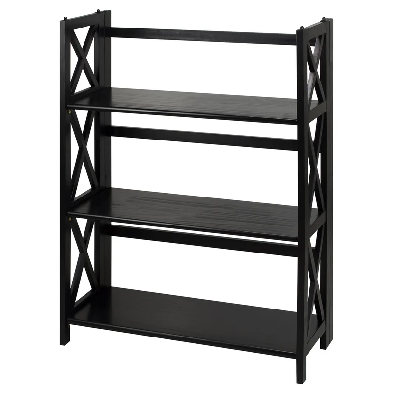 Casual Home Montego 3-Shelf White fold bookcase 27.5 Wide