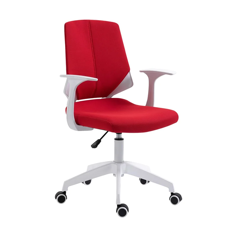 Techni Mobili Task Height Adjustable Mid Back Office Chair Regular Red