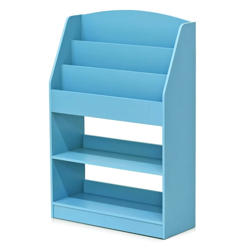 Furinno Lova Magazine/Bookshelf with Storage Light Blue