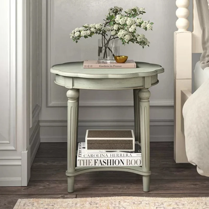Antique Green Quitman 24'' Tall Solid Wood End Table