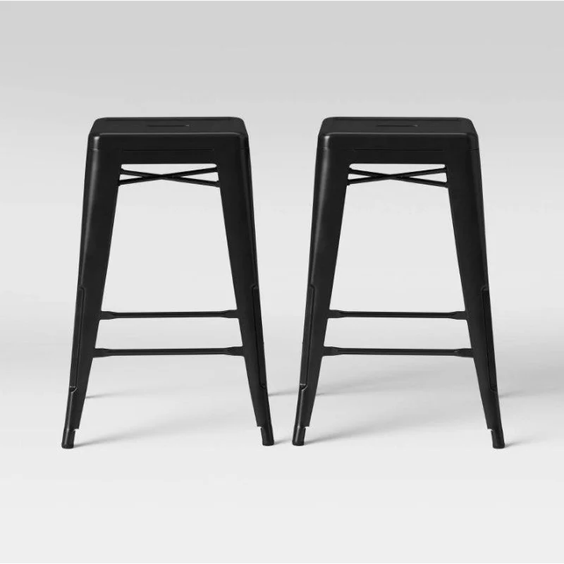 Carlisle Metal Counter Height Barstool (Set of 2)